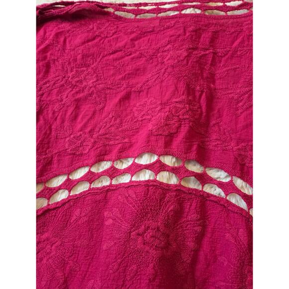 TORRID Crochet Lace Inset Floral Boho Kimono in Red size 3/4 - Picture 6 of 7